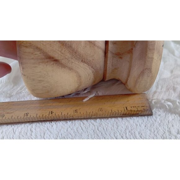 Culinary Corner Wooden Mortar Bowl Decorative Decor Kitchen 5" Tall - Picture 12 of 14